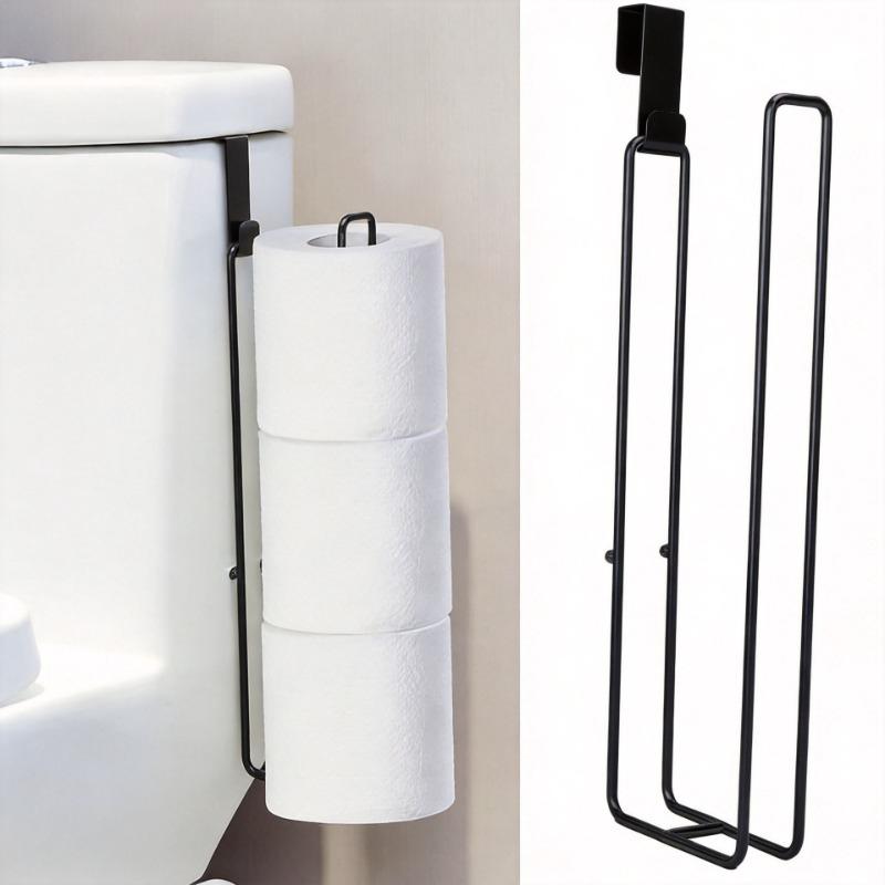 Home Bathroom Wallpaper - 高級壁掛けトイレットペーパーホルダー 防水・滑り止めティッシュロールスタンド モダンなバスルームアクセサリー キッチンペーパータオルフック 歯ブラシホルダー 高圧シリコンプランジャー
