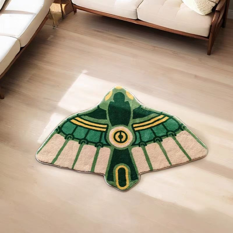 Home Bathroom Rugs - アニメバスマットゼルダ王国カーペット飛行翼ホームソフト毛皮の敷物子供ベッドサイドふわふわノンスリップフットマット