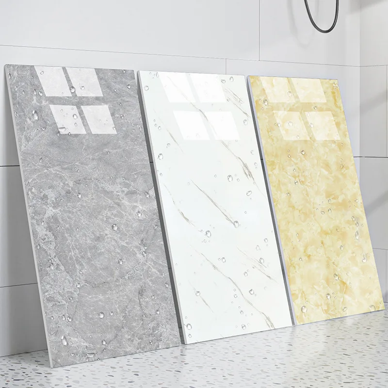 Home Bathroom Wallpaper - 模造セラミックウォールステッカー,粘着壁紙,3D壁装飾,防水,バスルーム,大理石,キッチン