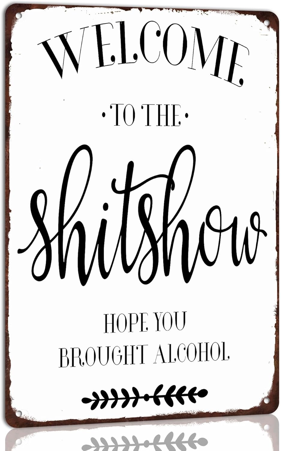 Home Bathroom Door Signs - Shi*Showへようこそ ヴィンテージブリキ看板 ホームデコレーション 壁飾り バスルーム装飾 ドア装飾