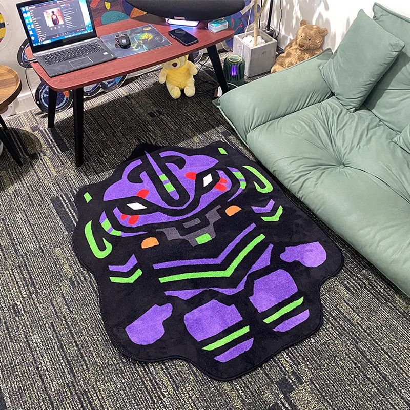 Home Bathroom Rugs - 新世紀エヴァンゲリオンデザイナーぬいぐるみラグソフトドアマットフロアマットカーペットホームリビングバスルーム抗模造スリップギフト