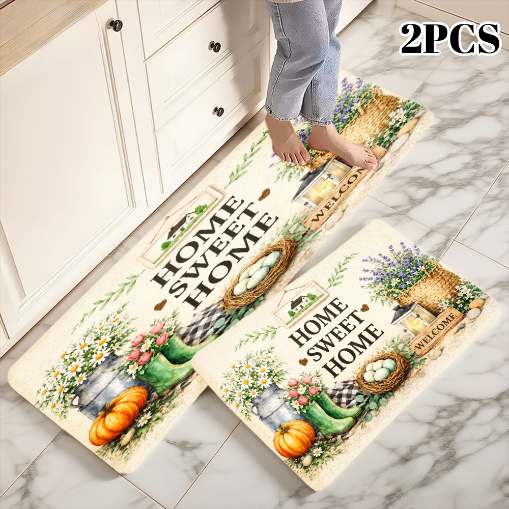3PCキッチンラグ、玄関、キッチン、バスルーム用の家の装飾、 - Home Bathroom Scene のレビューと価格