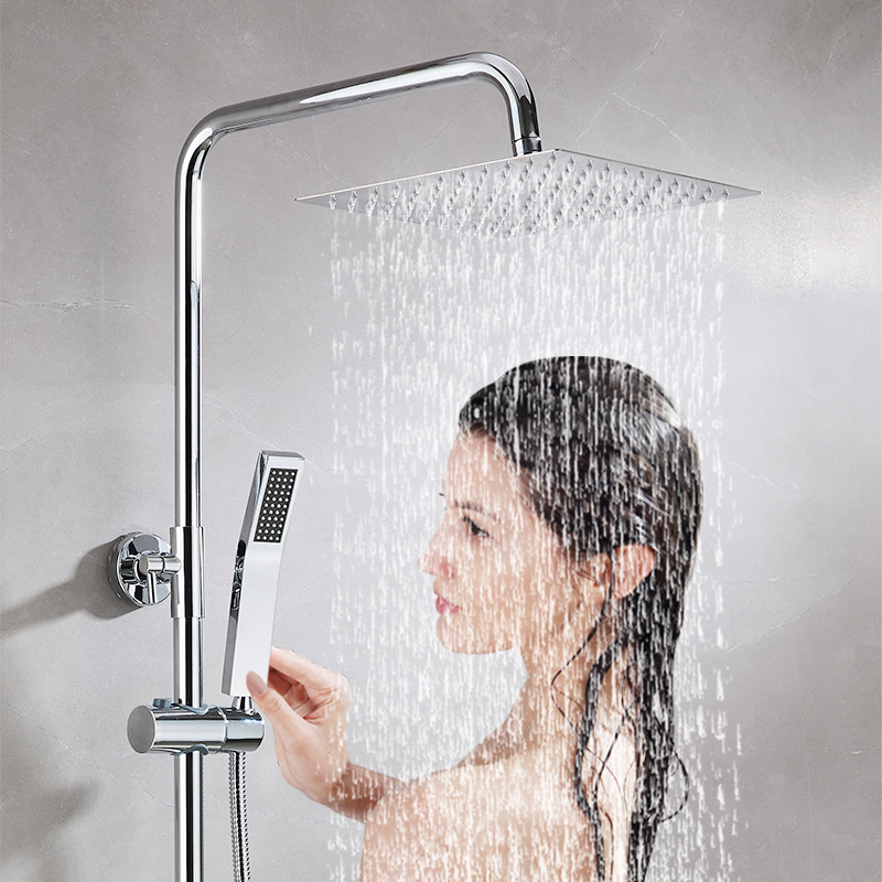 電気メッキステンレス製サーモスタットシャワーセット ワンボタ - Home Bathroom Set のレビューと価格