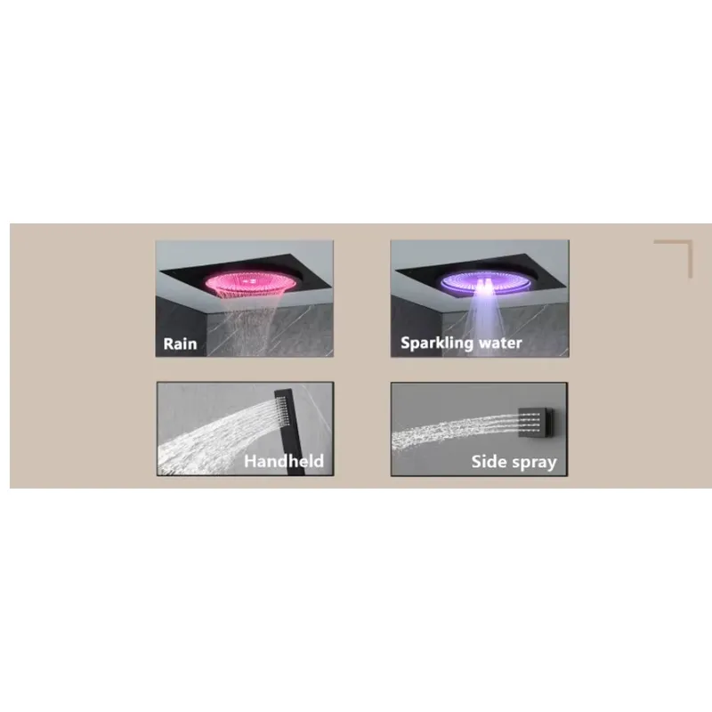 スマートLEDシャワーセット 浴室音楽内蔵レインフォールシス - Home Bathroom Set のレビューと価格