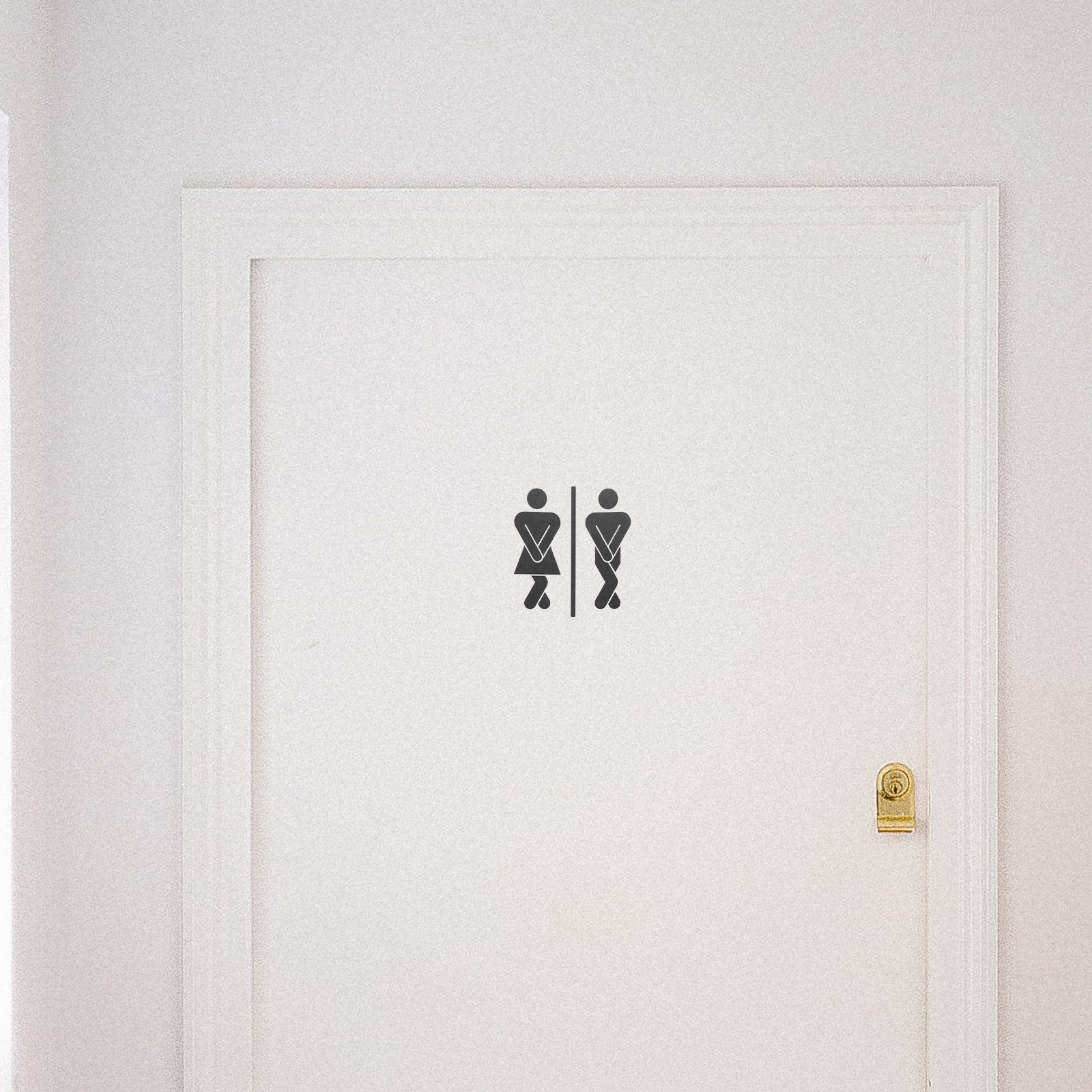 トイレドアステッカー2枚セット 男女兼用 トイレサイン 男女 - Home Bathroom Door Signs のレビューと価格