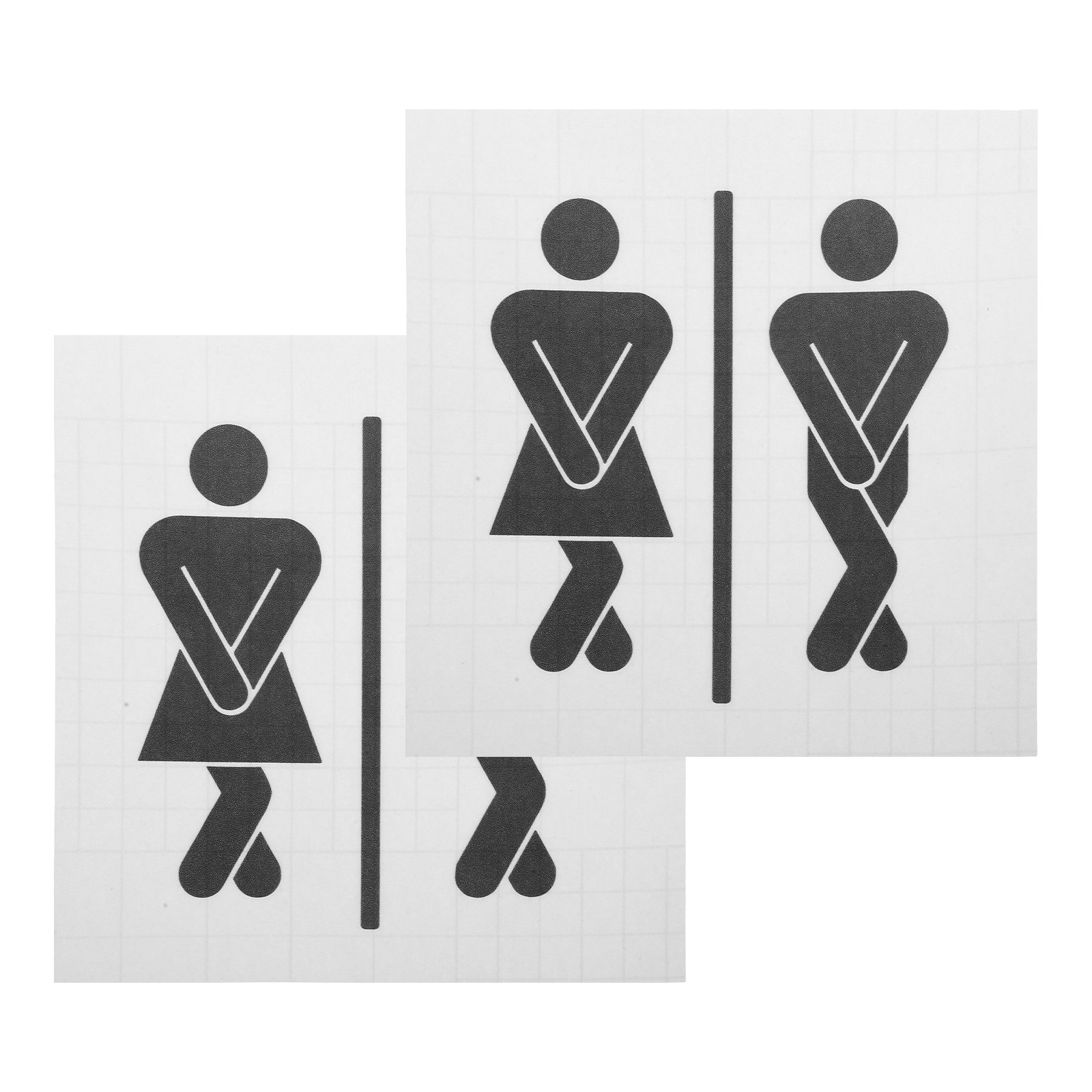 トイレドアステッカー2枚セット 男女兼用 トイレサイン 男女 - Home Bathroom Door Signs のレビューと価格