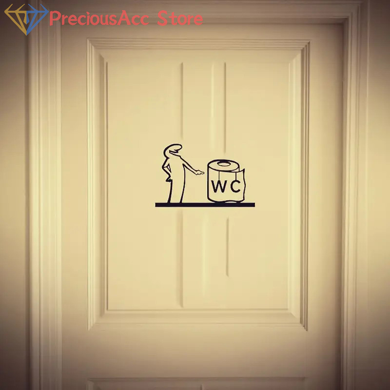 La Linea ミニマリスト ラインアート ステッカー 寝 - Home Bathroom Door Signs のレビューと価格