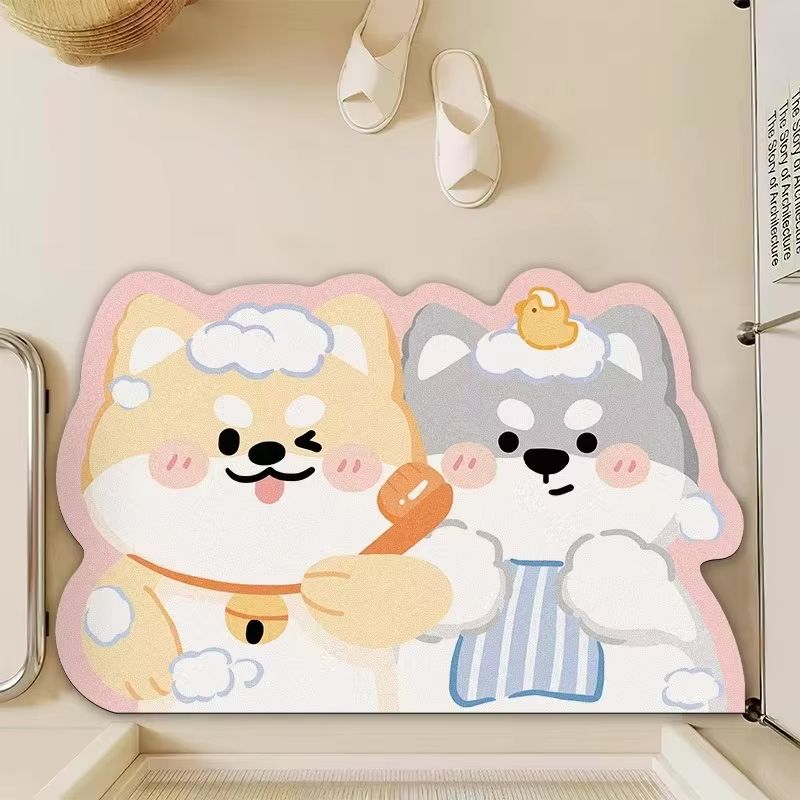 VIKAMA 韓国風クリーム型ドアマット、超吸収性滑り止めバ - Home Made Bathroom Vanity のレビューと価格