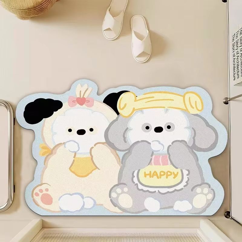 VIKAMA 韓国風クリーム型ドアマット、超吸収性滑り止めバ - Home Made Bathroom Vanity のレビューと価格