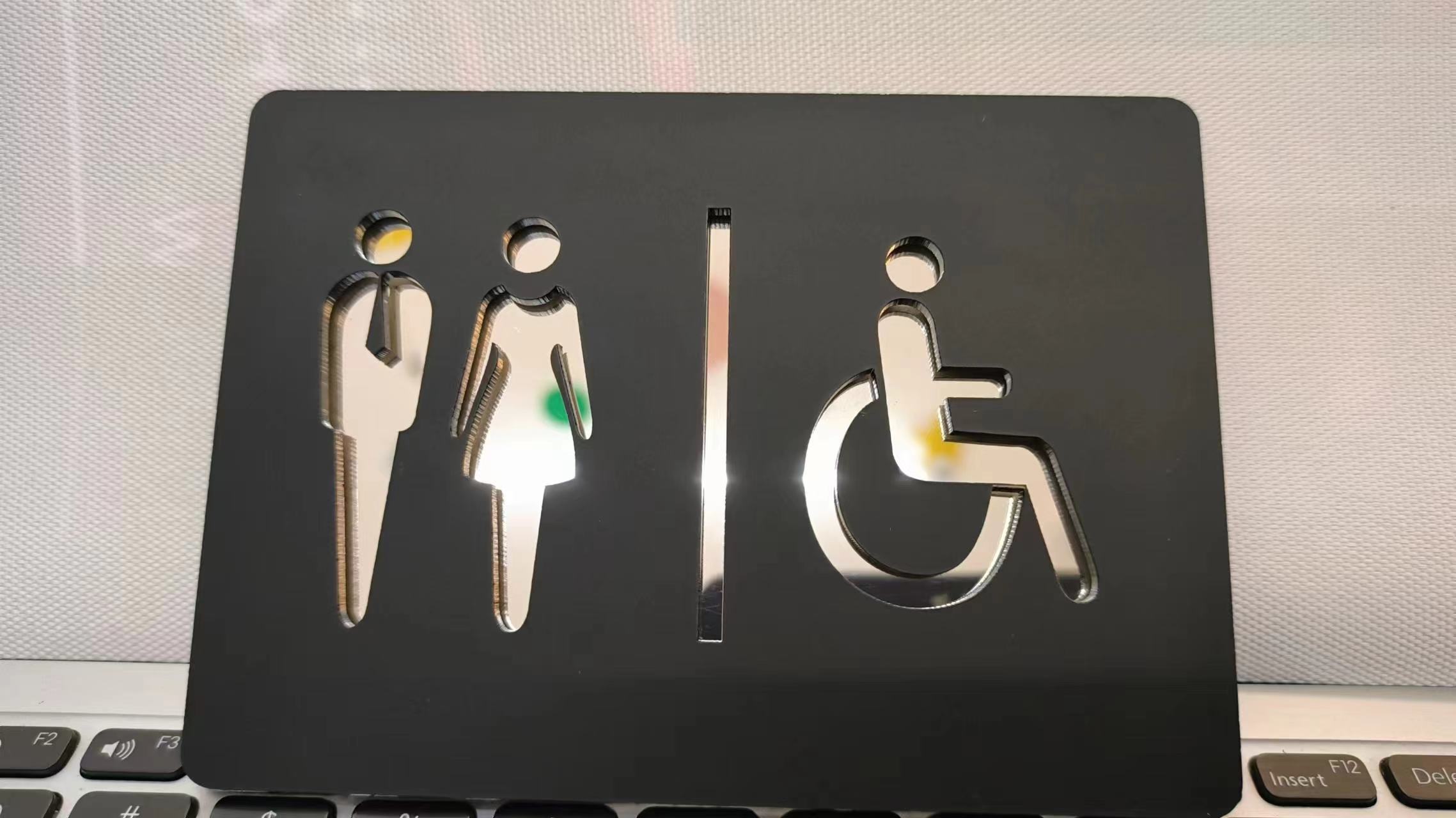 3Dゴールドタオルラックラベル,ウォールステッカー,家の装飾 - Home Bathroom Door Signs のレビューと価格