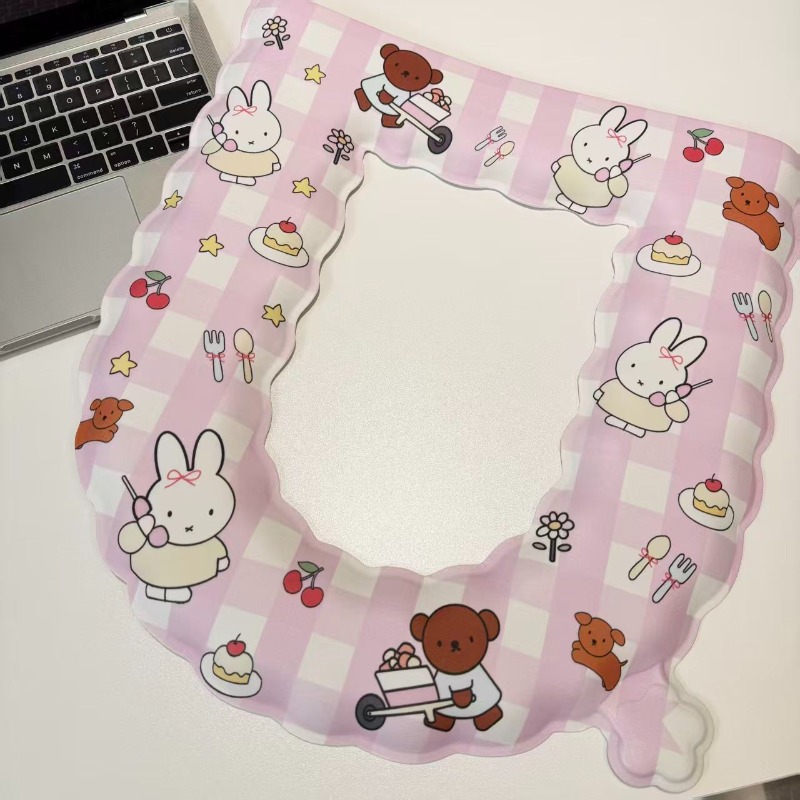 ミッフィーウサギアニメ二次元便座クッションソフトで快適な防水 - Home Bathroom Set のレビューと価格