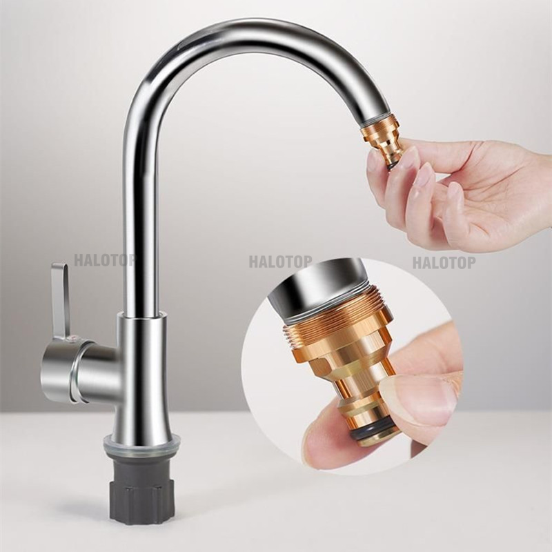 ユニバーサル真ちゅう製タップキッチンアダプター,蛇口コネクタ - Basin Mixer Tap のレビューと価格