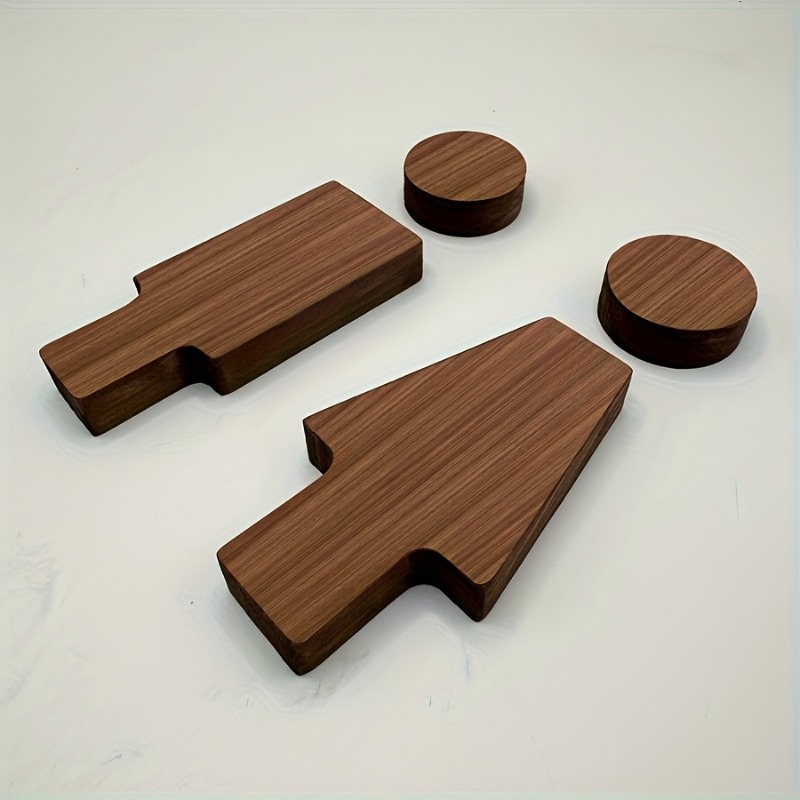 木製バスルームサイン 2 個 男性と女性のトイレのドア用 家 - Home Bathroom Door Signs のレビューと価格