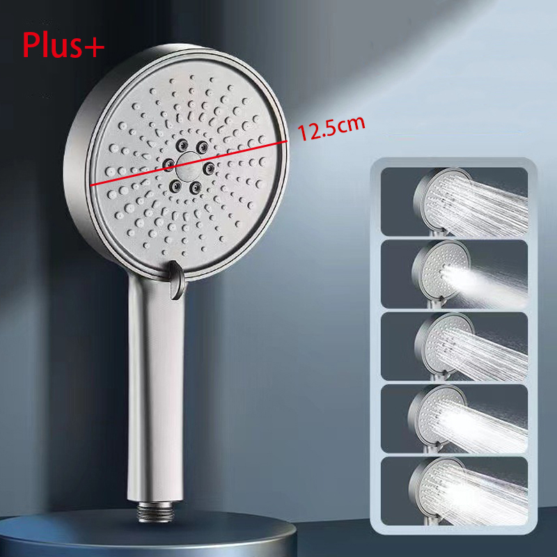5モードシャワーヘッドシャワーヘッドセット大型ラウンド高圧ポ - Home Bathroom Set のレビューと価格