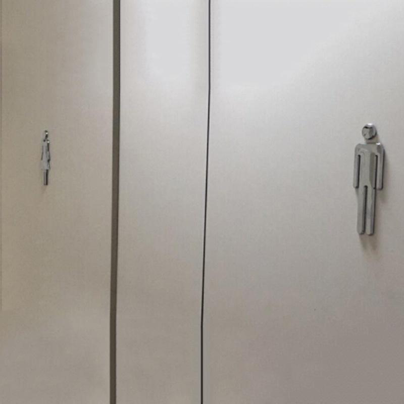3Dアクリルミラー,トイレドア,バスルーム,wc,ブラック, - Home Bathroom Door Signs のレビューと価格