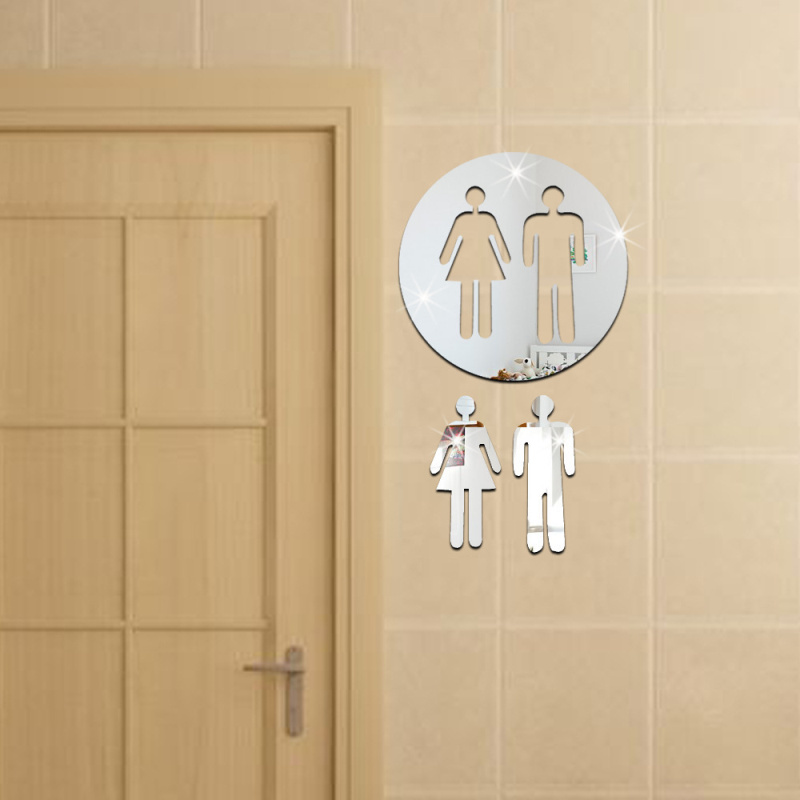 男性と女性のためのステンレス鋼のドアの看板,壁の装飾用品,ト - Home Bathroom Door Signs のレビューと価格