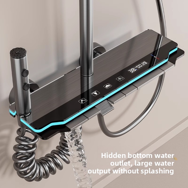 デジタルシャワーヘッドセット 圧力アップ 家庭用浴室 温冷水 - Home Bathroom Set のレビューと価格