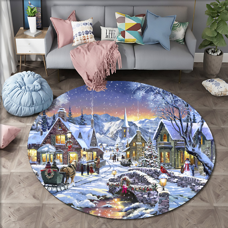 クリスマスウッドの雪の舞台カーペット,大晦日の贈り物,ボヘミ - Home Bathroom Scene のレビューと価格