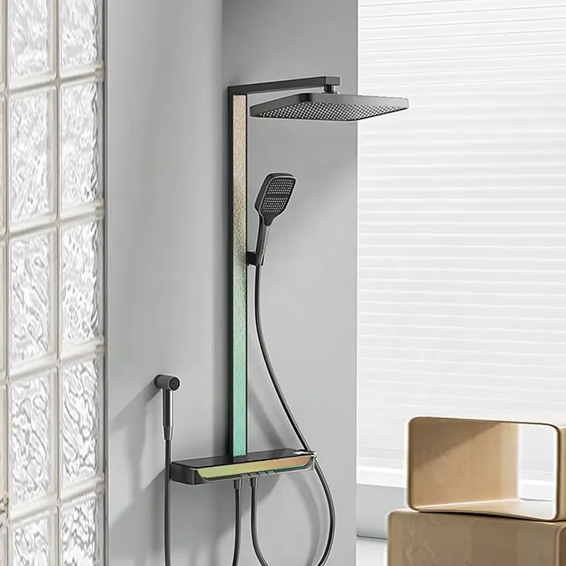 真鍮製デジタル滝シャワーセット壁掛けレインピアノスマートマッ - Home For Bathroom のレビューと価格