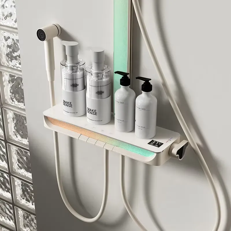 真鍮製デジタル滝シャワーセット壁掛けレインピアノスマートマッ - Home For Bathroom のレビューと価格