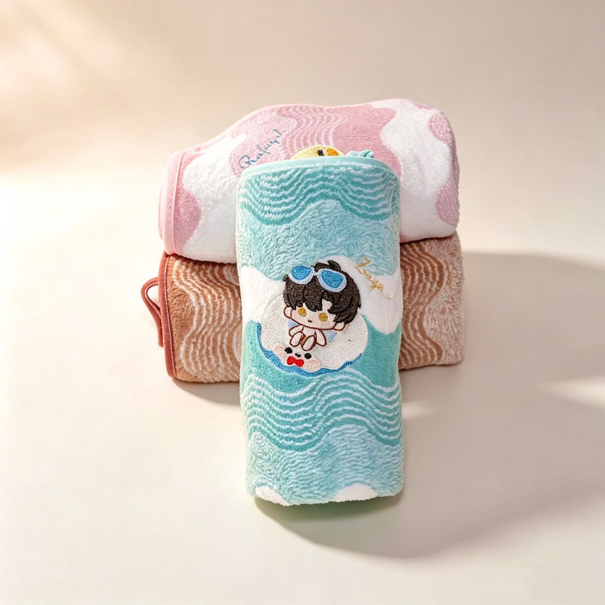 アニメ「ラブアンドディープスペース」コーラルフリースハンドタ - Home Bathroom Set のレビューと価格