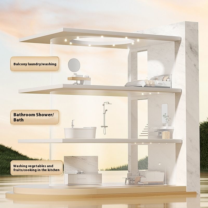 プレシャワーヘッド、家庭用シャワーセット、スケール・塩素除去 - Home Bathroom Set のレビューと価格