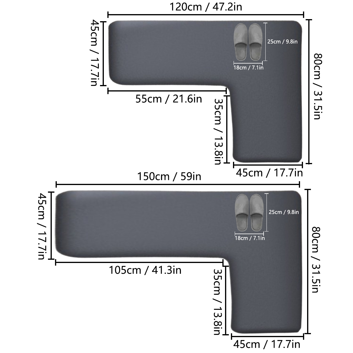 シンプルな厚みのあるコーナーフロアマットホームキッチンL字型 - Home Bathroom Rugs のレビューと価格