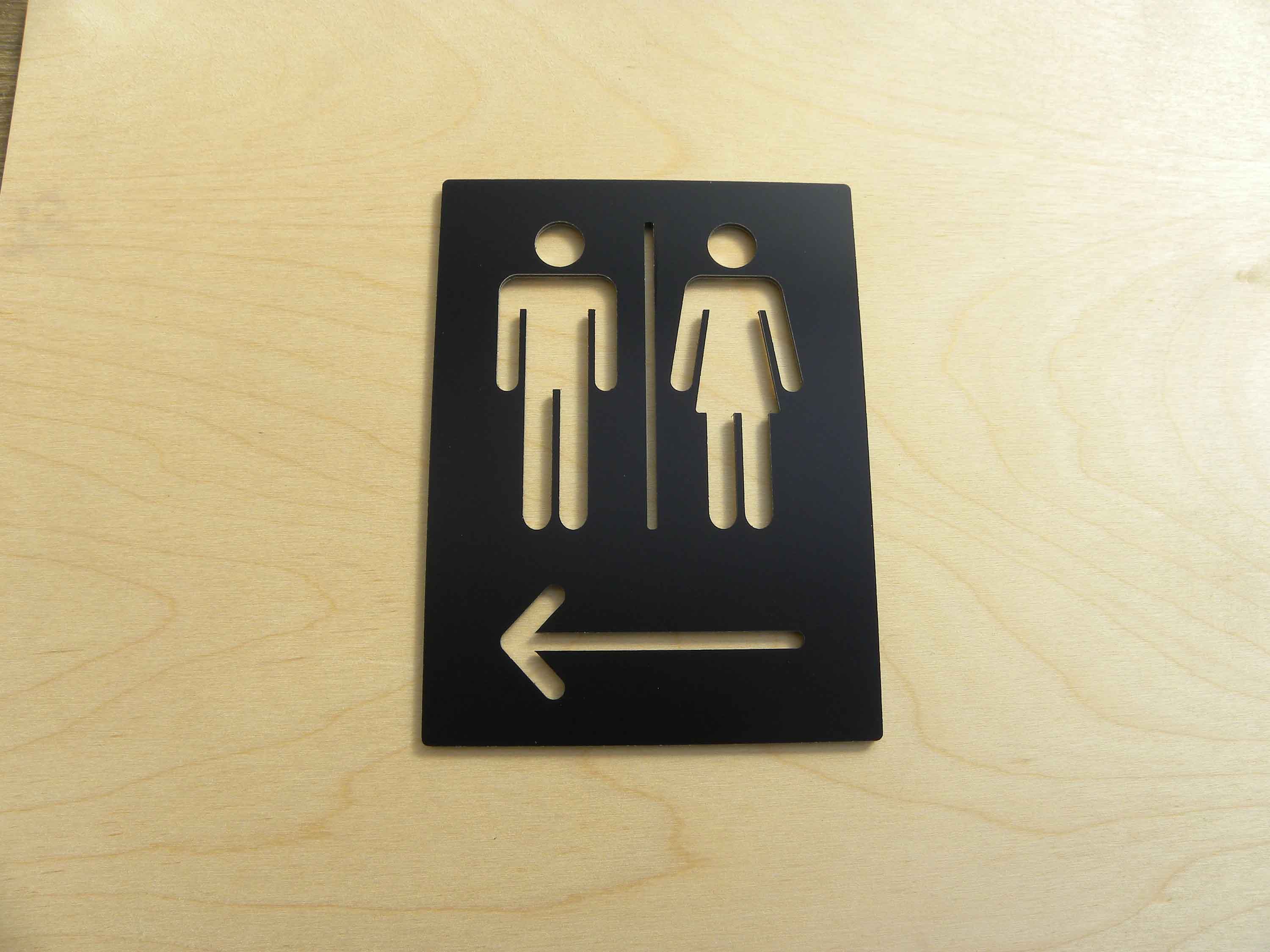 3Dドア用の金と黒のアルミニウム合金金属ステッカー,トイレの - Home Bathroom Door Signs のレビューと価格