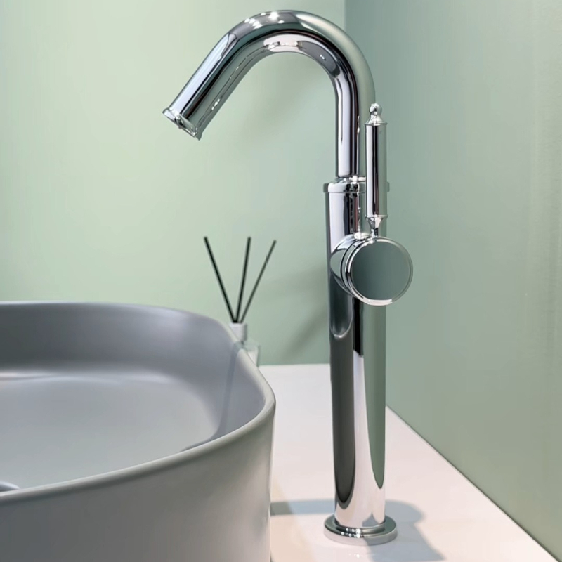 カウンタートップ洗面器用背の高いステンレス製混合水栓 – 温 - Basin Mixer Tap のレビューと価格