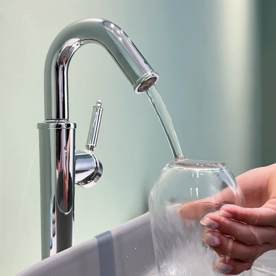 カウンタートップ洗面器用背の高いステンレス製混合水栓 – 温 - Basin Mixer Tap のレビューと価格