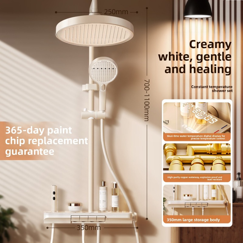 サーモスタットシャワーセット全銅製ホームバスルームキット高圧 - Home Bathroom Set のレビューと価格