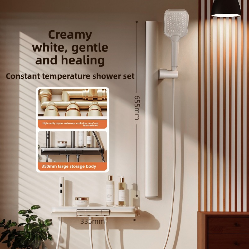 サーモスタットシャワーセット全銅製ホームバスルームキット高圧 - Home Bathroom Set のレビューと価格