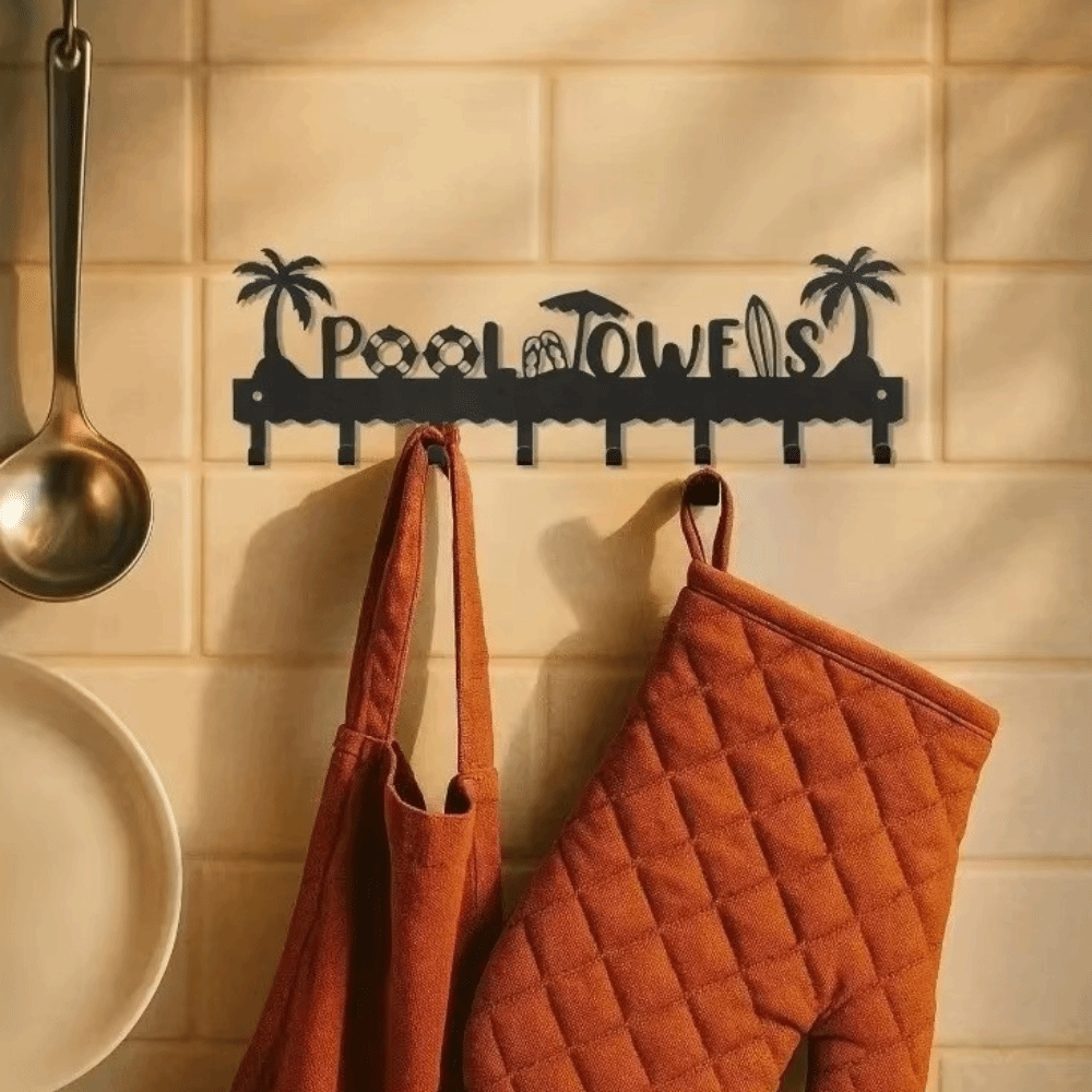 多機能金属壁掛けフックキーラック鉄製バスルームタオルフック装 - Home Bathroom Door Signs のレビューと価格