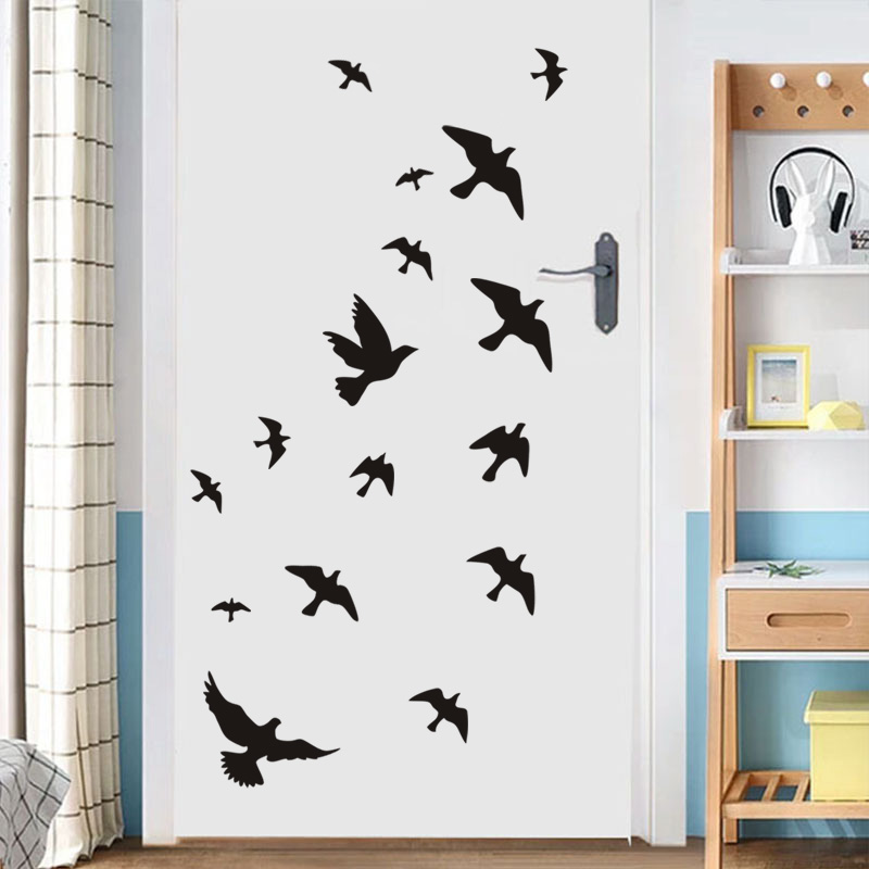 12ピース/セット鳥の壁のステッカー家の装飾キッチン冷蔵庫の - Home Bathroom Tiles のレビューと価格