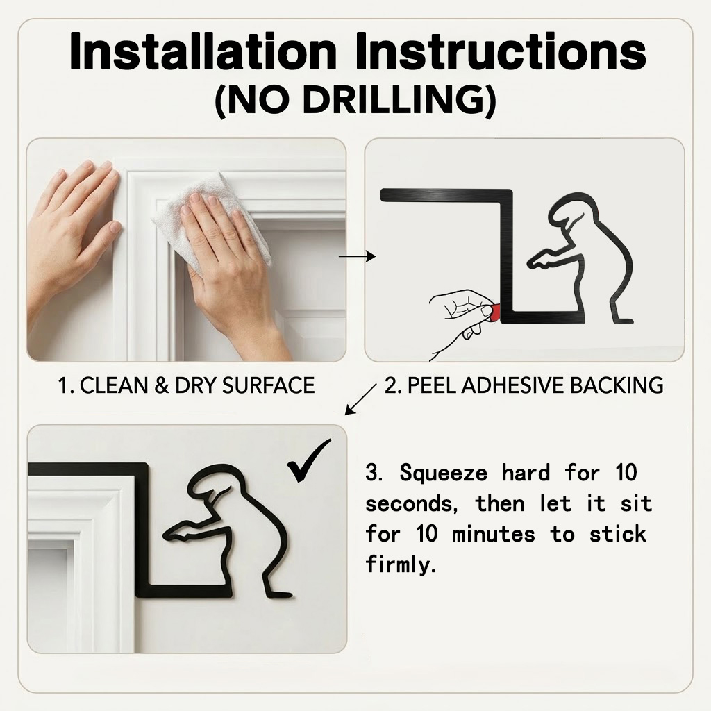 ステンレス鋼面白いバスルームサイン浴槽ドアステッカーブラック - Home Bathroom Door Signs のレビューと価格