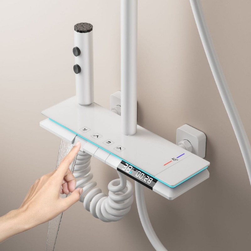 サーモスタットシャワーセット家庭用バスルームピアノキーレイン - Home Bathroom Set のレビューと価格