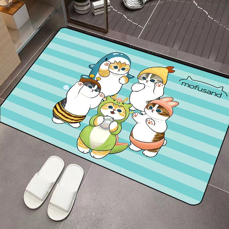 モフサンド漫画珪藻土吸水フロアマット滑り止めドアマット浴室入 - Home Bathroom Rugs のレビューと価格