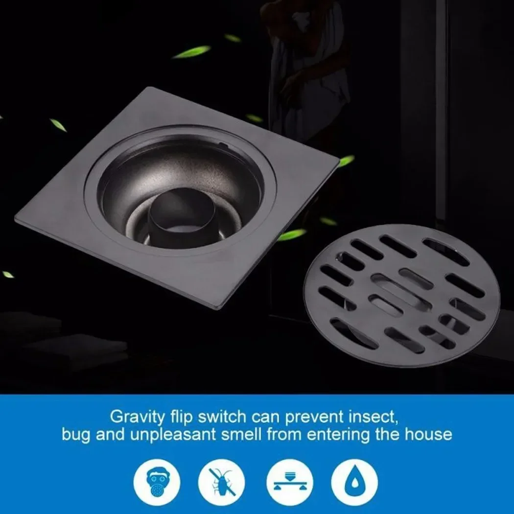 シャワー床排水ステンレス鋼正方形床排水ストレーナーホーム防臭 - Home Hardware Bathroom Accessories のレビューと価格