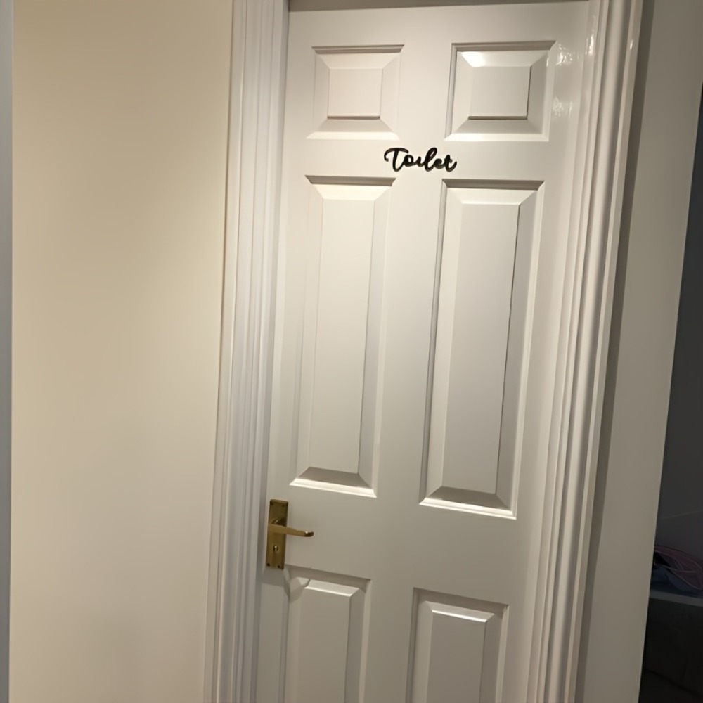 CIFBUY モダンなプラスチック文字看板 方向指示ドアプレ - Home Bathroom Door Signs のレビューと価格