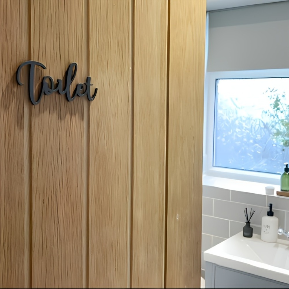CIFBUY モダンなプラスチック文字看板 方向指示ドアプレ - Home Bathroom Door Signs のレビューと価格
