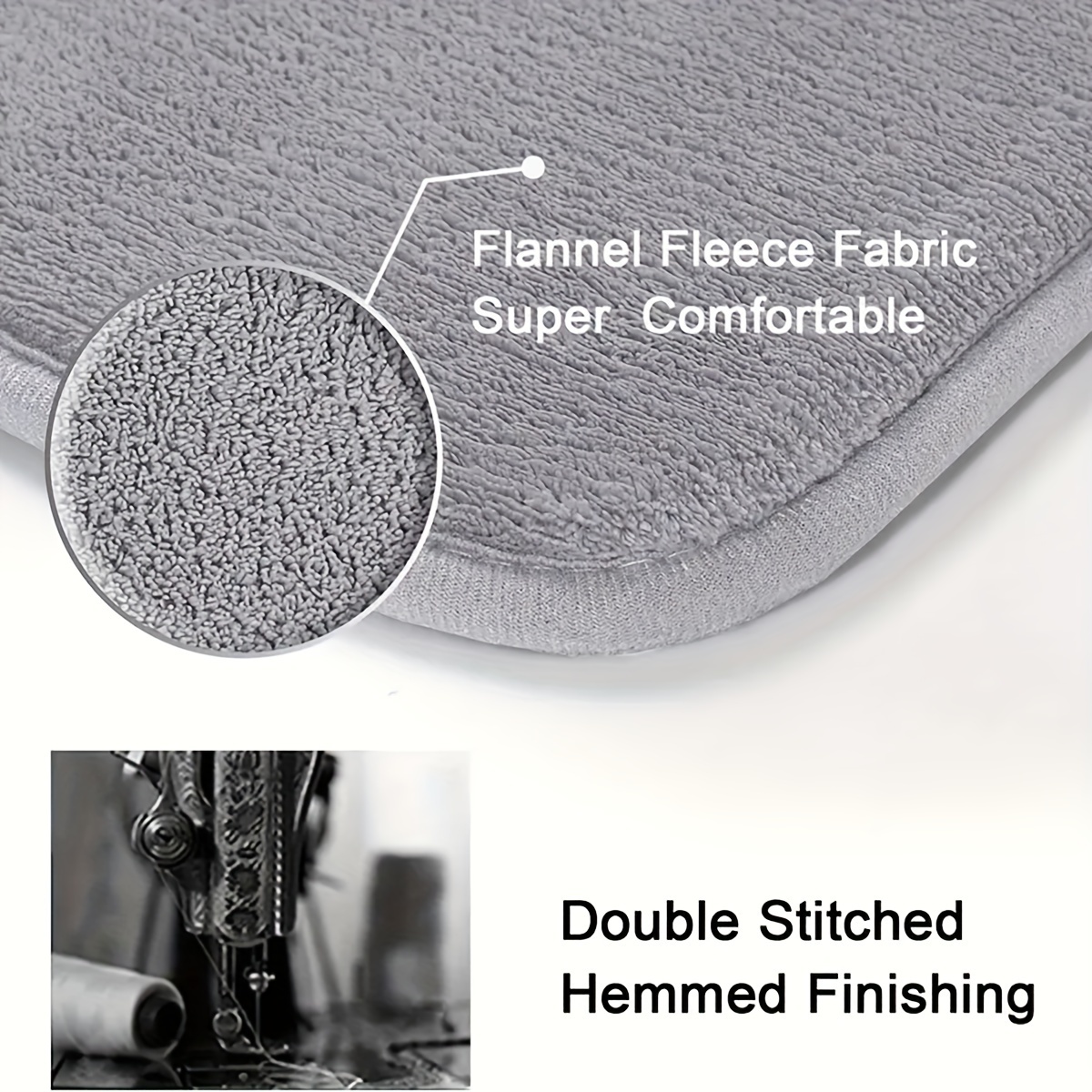 正方形キッチンマット滑り止めフランネルラグ超吸収性ソフトプラ - Home Bathroom Rugs のレビューと価格