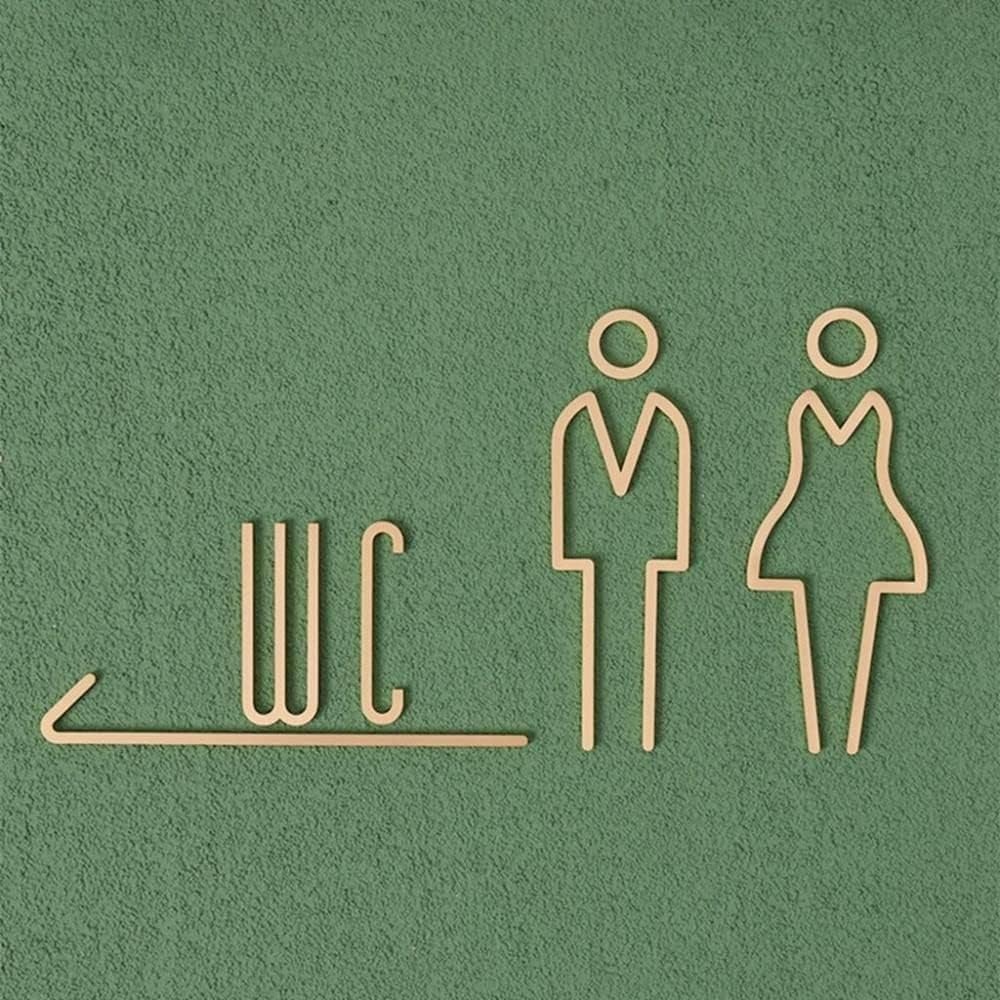粘着式真鍮製WCサイン、トイレプレート、ホテル、オフィス、家 - Home Bathroom Door Signs のレビューと価格
