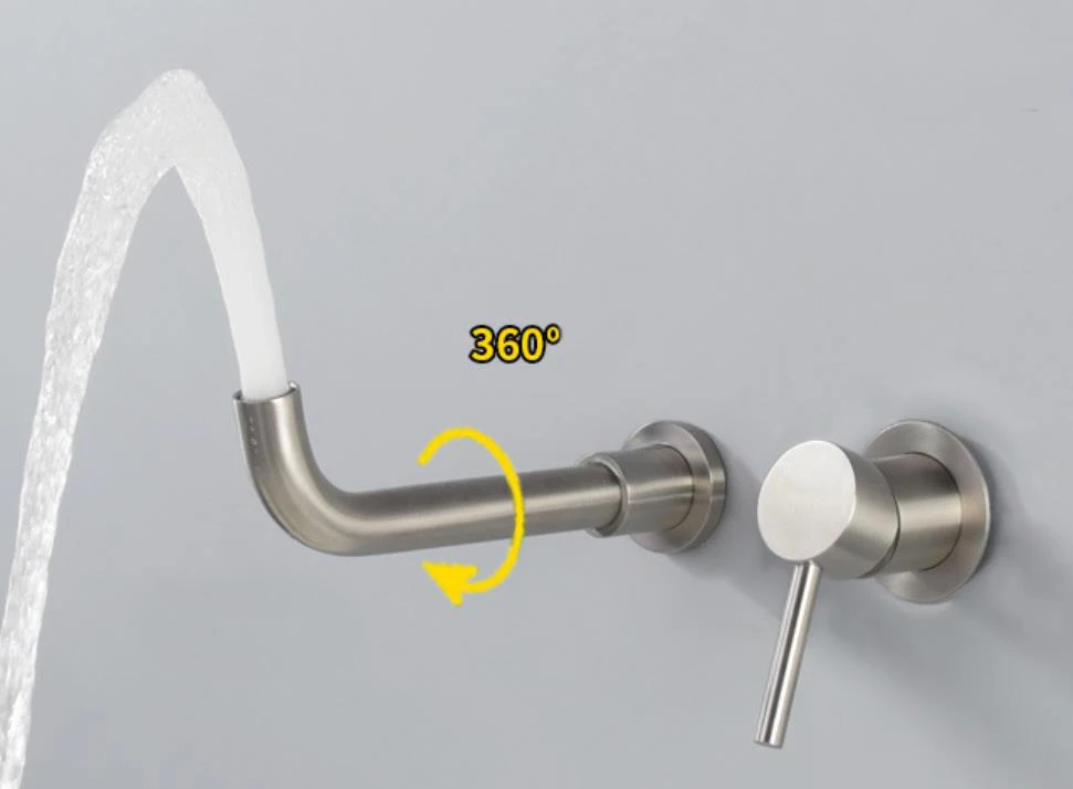 壁に取り付けられたつや消しニッケル蛇口,バスルーム,洗面台, - Basin Mixer Tap のレビューと価格