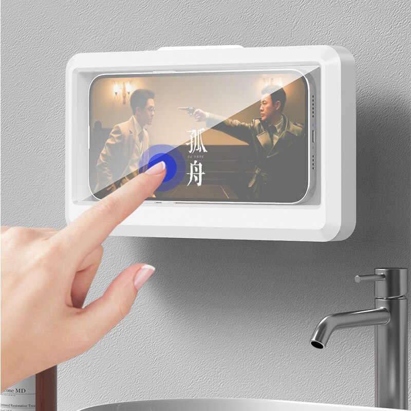 浴室用防水スマホホルダー、壁掛け式スマホケーススタンドボック - Home For Bathroom のレビューと価格
