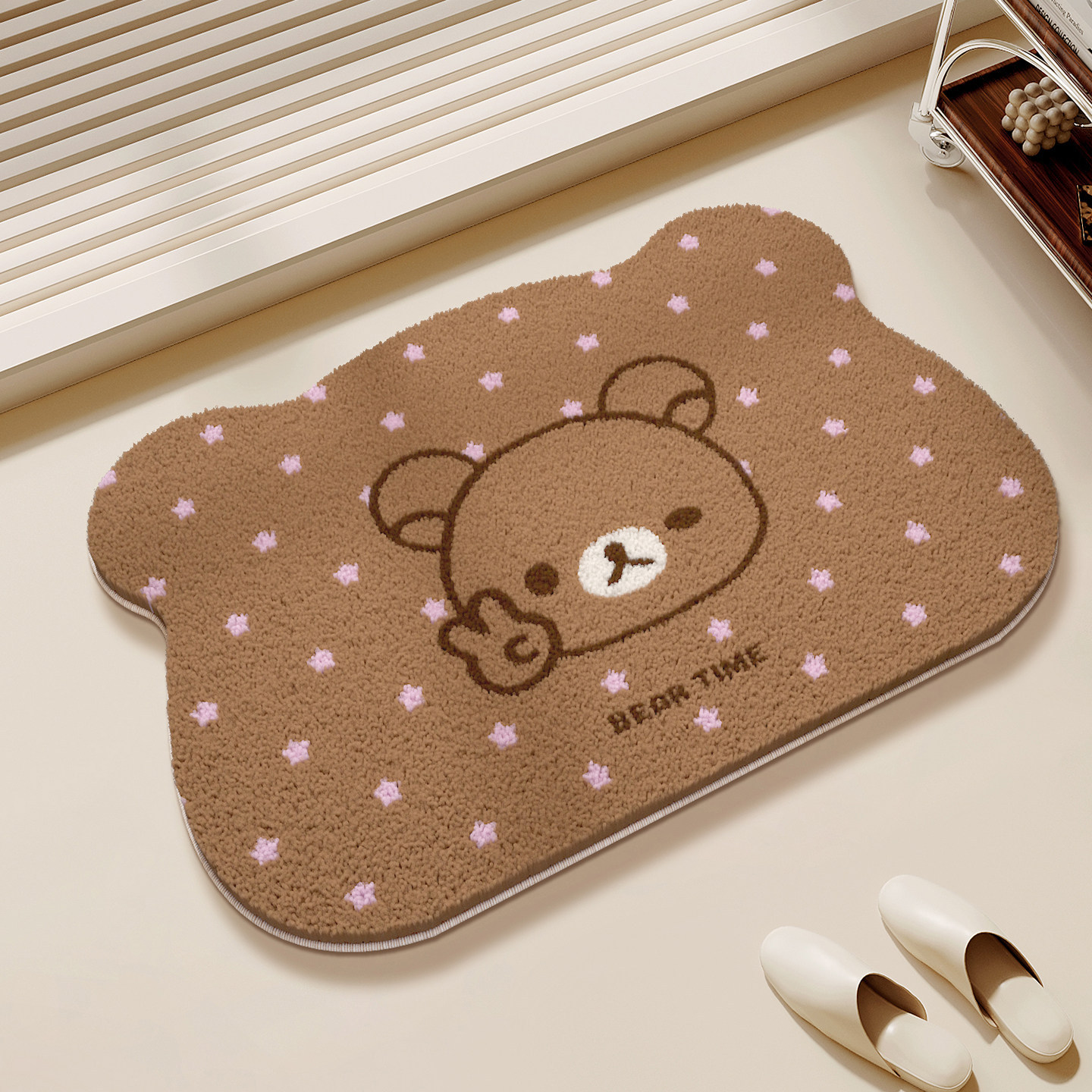 リラックマ リラックスベア フロアマット 滑り止め裏地 速乾 - Home Bathroom Rugs のレビューと価格