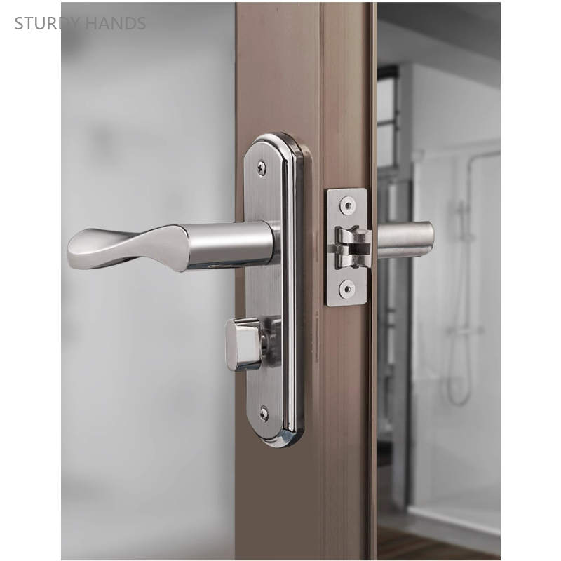 ステンレス鋼の浴室のドアロック,キーレスのユニバーサルハンド - Home Hardware Bathroom Accessories のレビューと価格